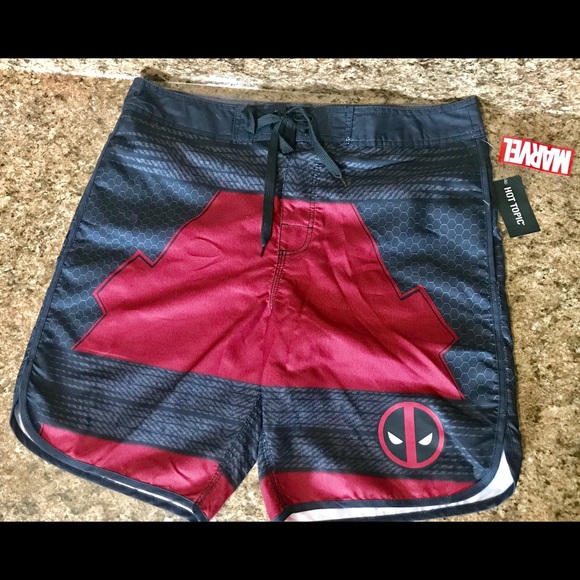 deadpool swim trunks